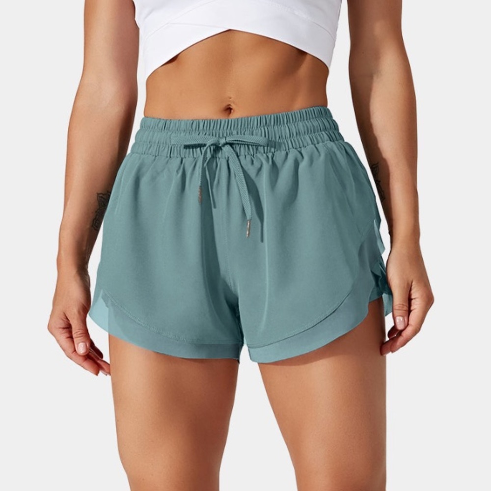 Sage green HALARA shorts